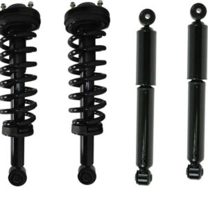 DTA 70018 Full Set 2 Front Complete Struts with Springs and Mounts + 2 Rear Shocks 4-pc Set, (2WD ONLY) Compatible with 2004-2008 Ford F-150, 2006-2008 Lincoln Mark LT