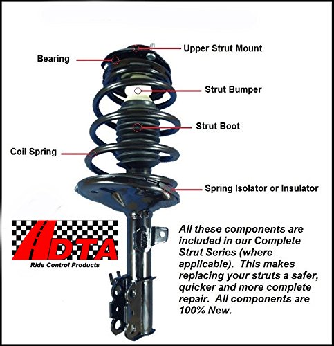 DTA 70018 Full Set 2 Front Complete Struts with Springs and Mounts + 2 Rear Shocks 4-pc Set, (2WD ONLY) Compatible with 2004-2008 Ford F-150, 2006-2008 Lincoln Mark LT