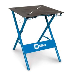 miller electric arcstation workbench, work surface 29x29, blue (300837)