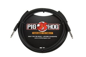 pig hog ptrs06 high performance 1/4" trs instrument cable, 6 feet