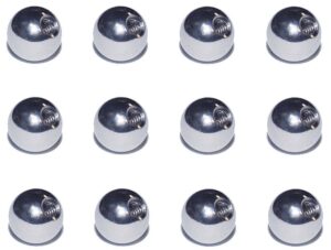 painful pleasures 12 pack of replacement balls 316l silver colored stainless steel for 12g 14g 12 14 gauge body piercing jewelry 3mm 4mm 5mm 6mm (3mm 1/8" ball)