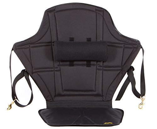 Expedition Kayak Seat 20" High Back Support with Lumbar Roll and nylon gel seat bottom for kayaking comfort