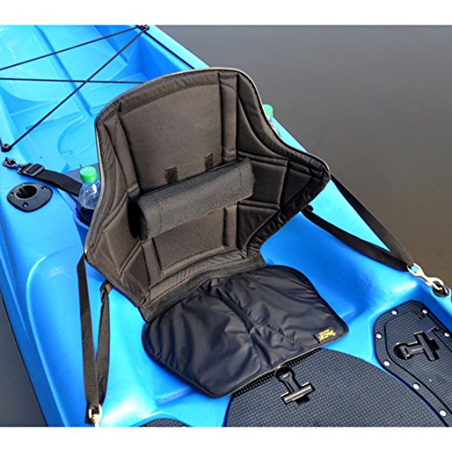 Expedition Kayak Seat 20" High Back Support with Lumbar Roll and nylon gel seat bottom for kayaking comfort