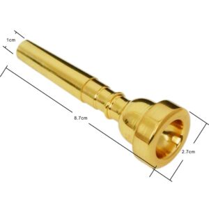 CO-RODE Gold Plated Metal Trumpet Mouthpiece,7C Golden (Musical Instruments Accessories)