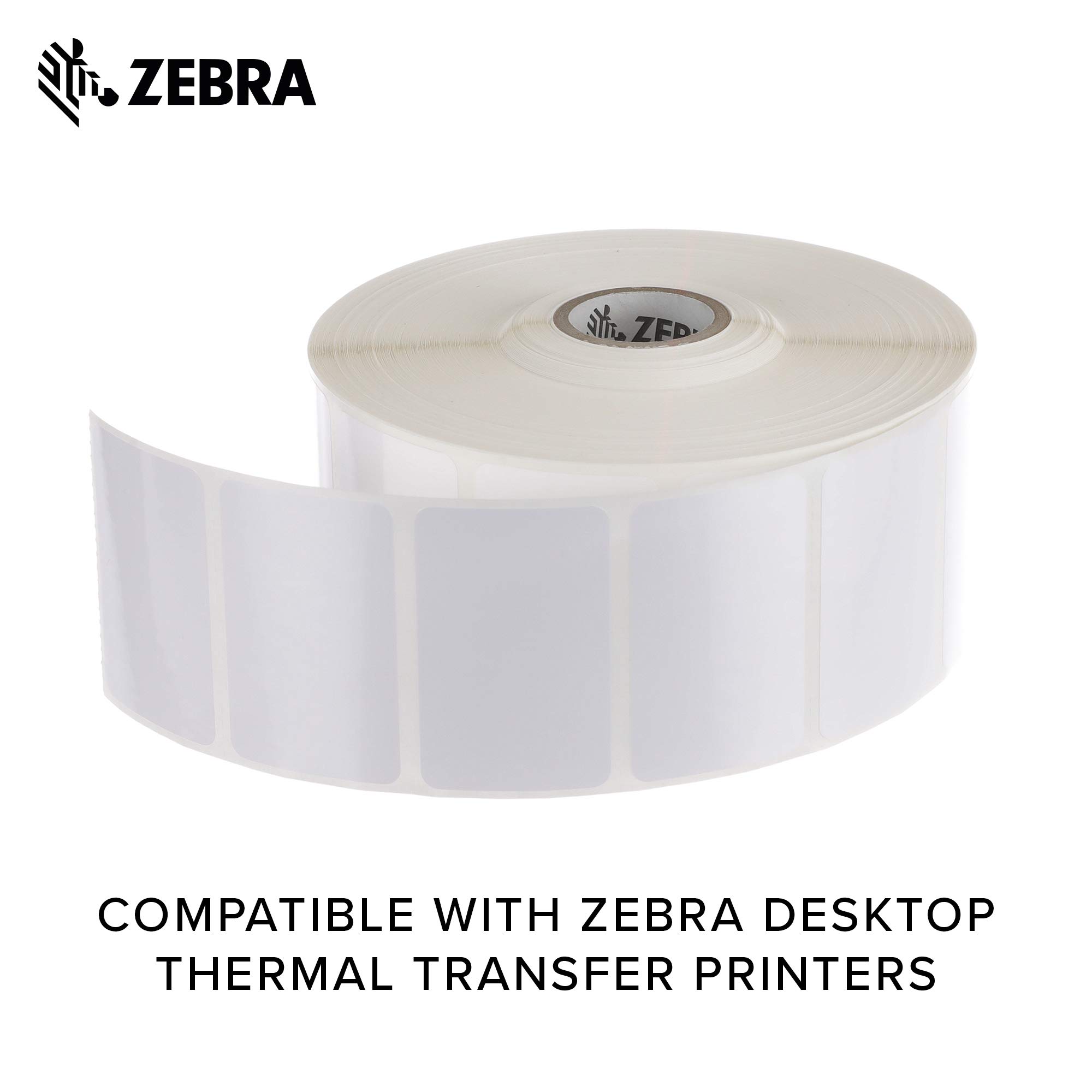 Zebra 2 x 1.25 in Thermal Transfer Polyester Labels Z-Ultimate 3000T Permanent Adhesive Shipping Labels 1 in Core 8 rolls 10031645SP