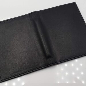 AG Wallets 2 ID Leather Bifold License Holder (Black)