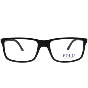 POLO RALPH LAUREN PH 2126 5534 Matte Black Plastic Rectangle Eyeglasses 53mm