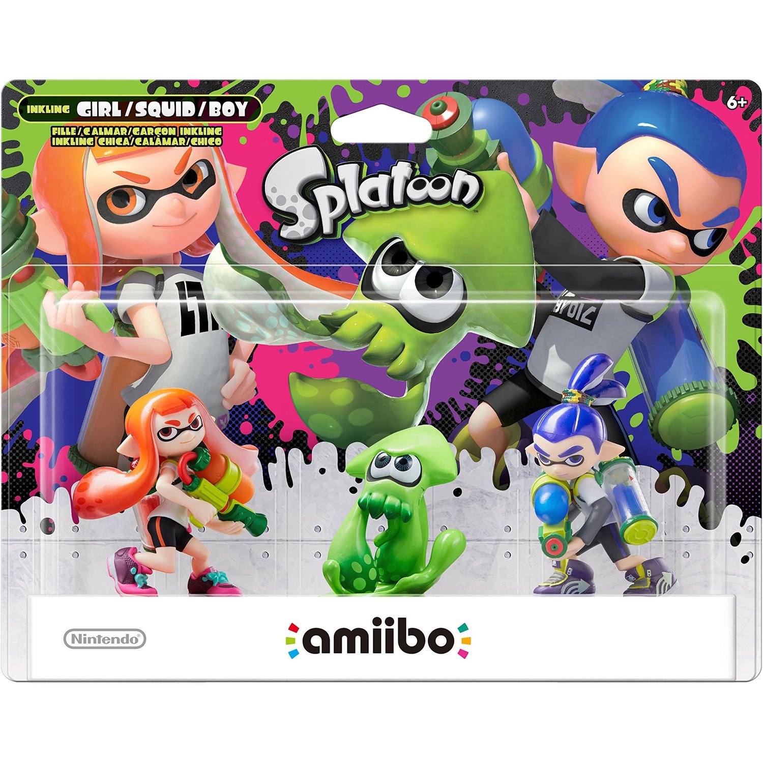 Nintendo Inkling Boy, Girl and Squid - 3-Pack