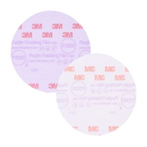 3m hookit purple finishing film abrasive disc 30666, 6 in, 2000+ grade, 50 pack, clear coat sanding, paint finishing, defect removal, long lasting