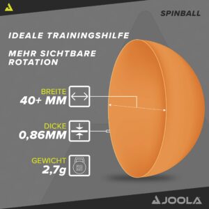 JOOLA Spinball Table Tennis Balls 12 Pack - 40mm Regulation Bulk Ping Pong Balls for Training and Recreational Play - Fun as a Cat Toy - Indoor and Outdoor Compatible- Dual Color Orange and White