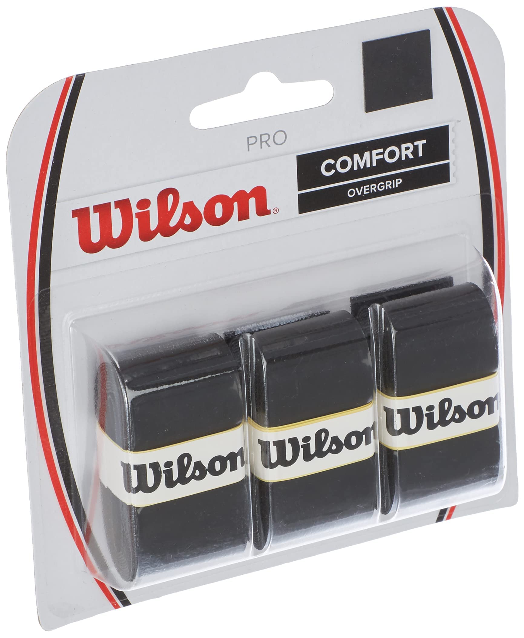 WILSON Pro Tennis Overgrip - 3 Pack, Black