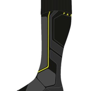 FALKE Men's SB2 Ski Socks For Snowboarding, Merino Wool, Knee High, Mid Weight Cushion, Breathable Quick Dry, Black (Black-Mix 3010), 12.5-13.5, 1 Pair