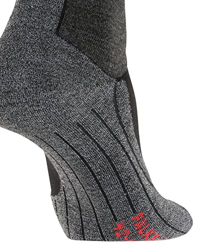 FALKE Men's SK5 Ski Socks, Silk, Knee High, Ultra Light Cushion, Breathable Quick Dry, Winter Athletic Sock, Black (Black-Lightning 3171), 12.5-13.5, 1 Pair