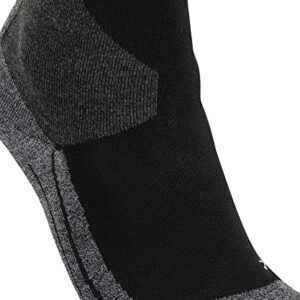 FALKE Men's SK5 Ski Socks, Silk, Knee High, Ultra Light Cushion, Breathable Quick Dry, Winter Athletic Sock, Black (Black-Lightning 3171), 12.5-13.5, 1 Pair