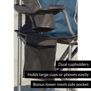 LivingXL 500-lb. Capacity Heavy-Duty Portable Chair Charcoal 500 lb