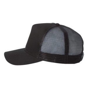 Mega Cap Five-Panel PET Mesh Back Trucker One Size Black