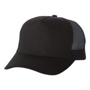 Mega Cap Five-Panel PET Mesh Back Trucker One Size Black