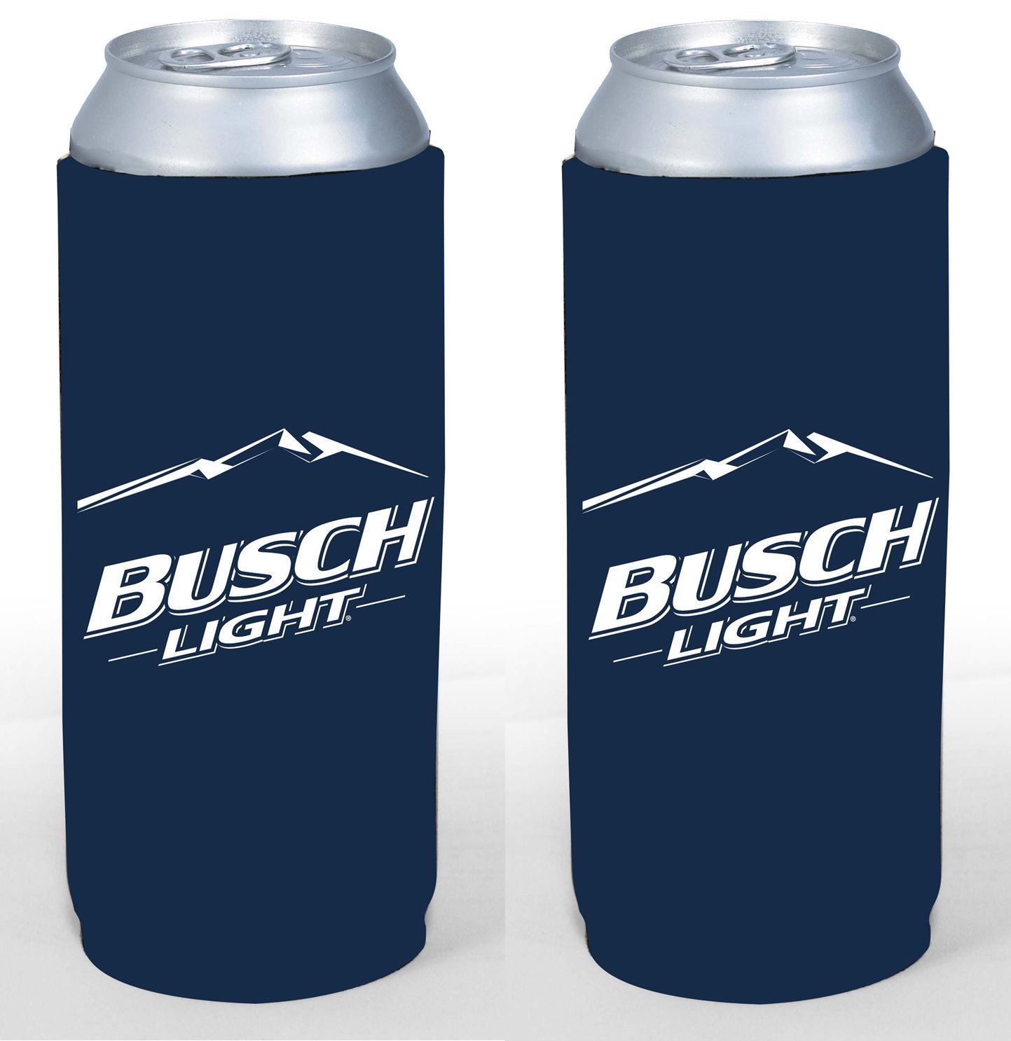 Beer Can or Bottle Beverage Holder Coolers - Coors, Miller, Budweiser More (Busch Light - Tall Boy 2-Pack)