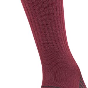 Under Armour Team Crew Socks, 1-pair, Cardinal, Shoe Size: Mens 4-8, Womens 6-9