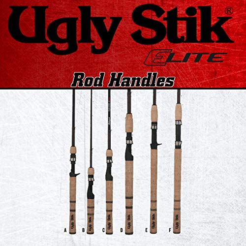 Ugly Stik 7’ Elite Spinning Rod, Single Piece Spinning Rod, 8-17lb Line Rating, Medium Heavy Rod Power, Extra Fast Action, 1/4-3/4 oz. Lure Rating