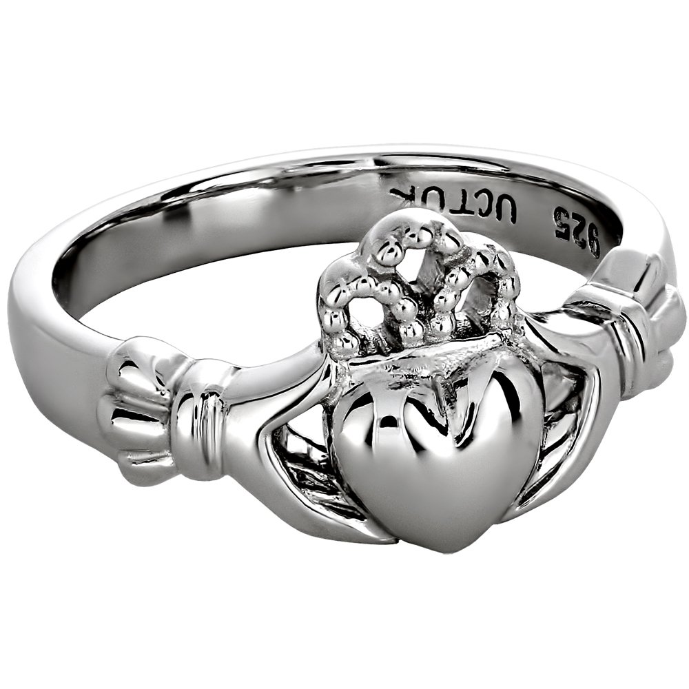 Claddagh Ring Sterling Silver Ladies LS-ULS-6163 - Size: 9