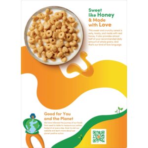 Kashi Cold Breakfast Cereal, Vegetarian, Organic Fiber Cereal, Honey Toasted, 12oz Box (1 Box)