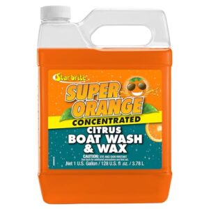 star brite super orange citrus boat wash & wax - premium concentrated formula for ultimate shine & protection - 128 oz gallon (094600)