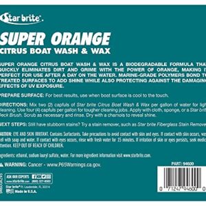 STAR BRITE Super Orange Citrus Boat Wash & Wax - Premium Concentrated Formula for Ultimate Shine & Protection - 128 OZ Gallon (094600)