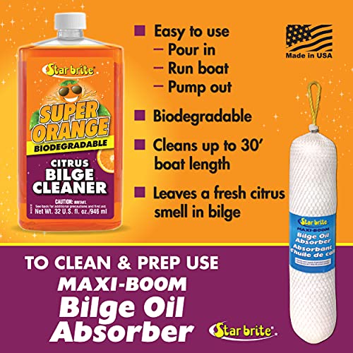 STAR BRITE Super Orange Citrus Bilge Cleaner - Emulsifies Oil & Fuel, Fresh Scent, 128oz Gallon (094400)