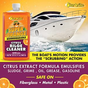 STAR BRITE Super Orange Citrus Bilge Cleaner - Emulsifies Oil & Fuel, Fresh Scent, 128oz Gallon (094400)