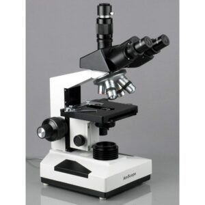 AmScope 40X-2000X LED Trinocular Biological Compound Microscope, White, T490B-LED