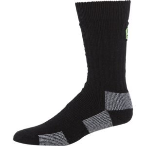 under armour adult scent control ii crew socks, 1-pair, black/velocity green, large