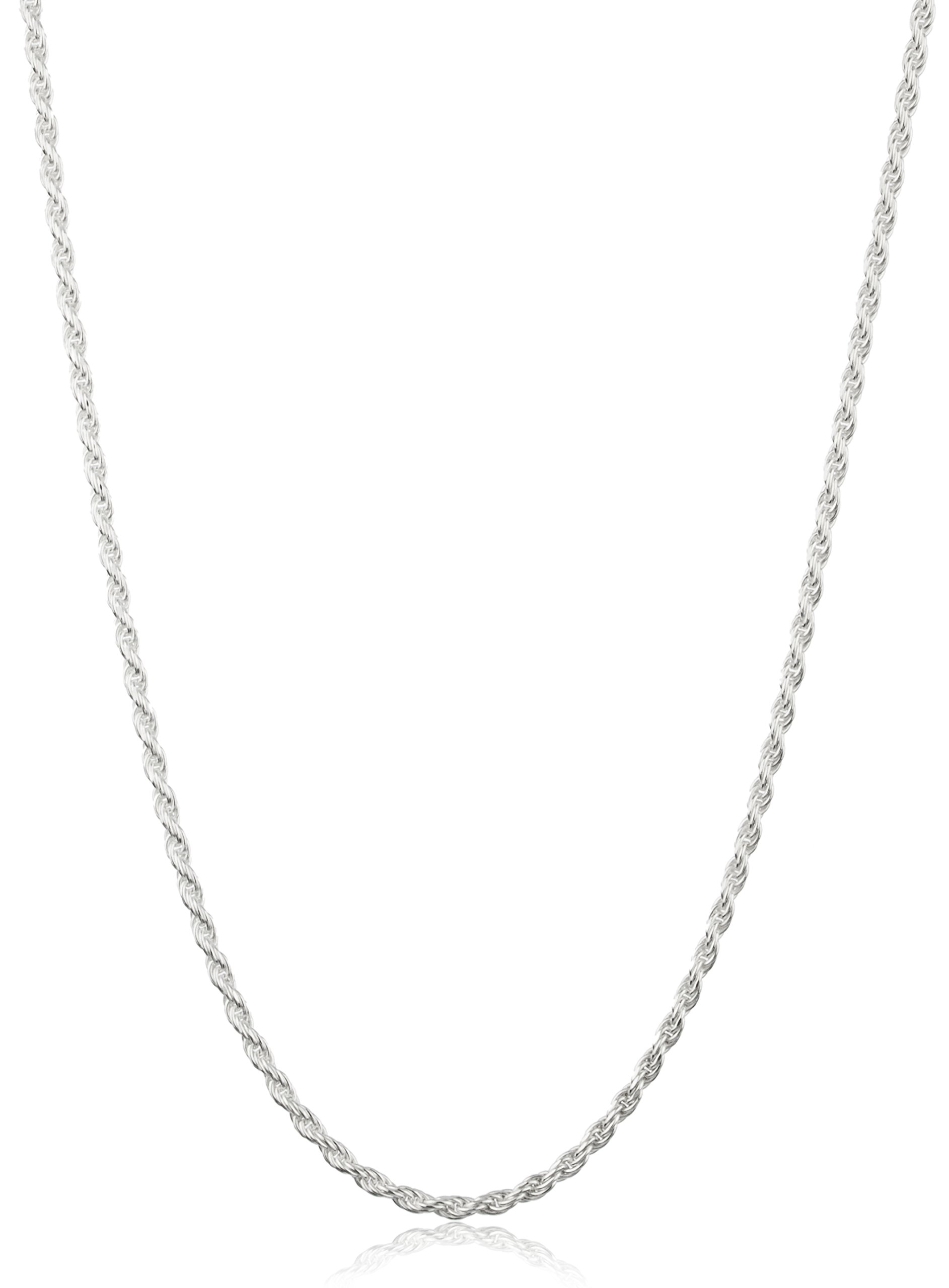 JOTW Sterling Silver 2mm Rope Chain (Sterling-Sterling Silver, 20 Inches) (I-2591)