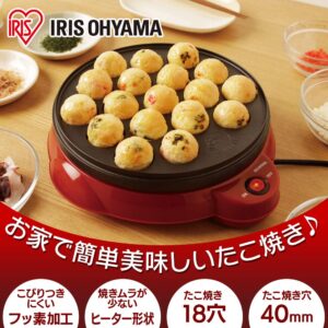 Iris takoyaki device Red ITY-18A-R