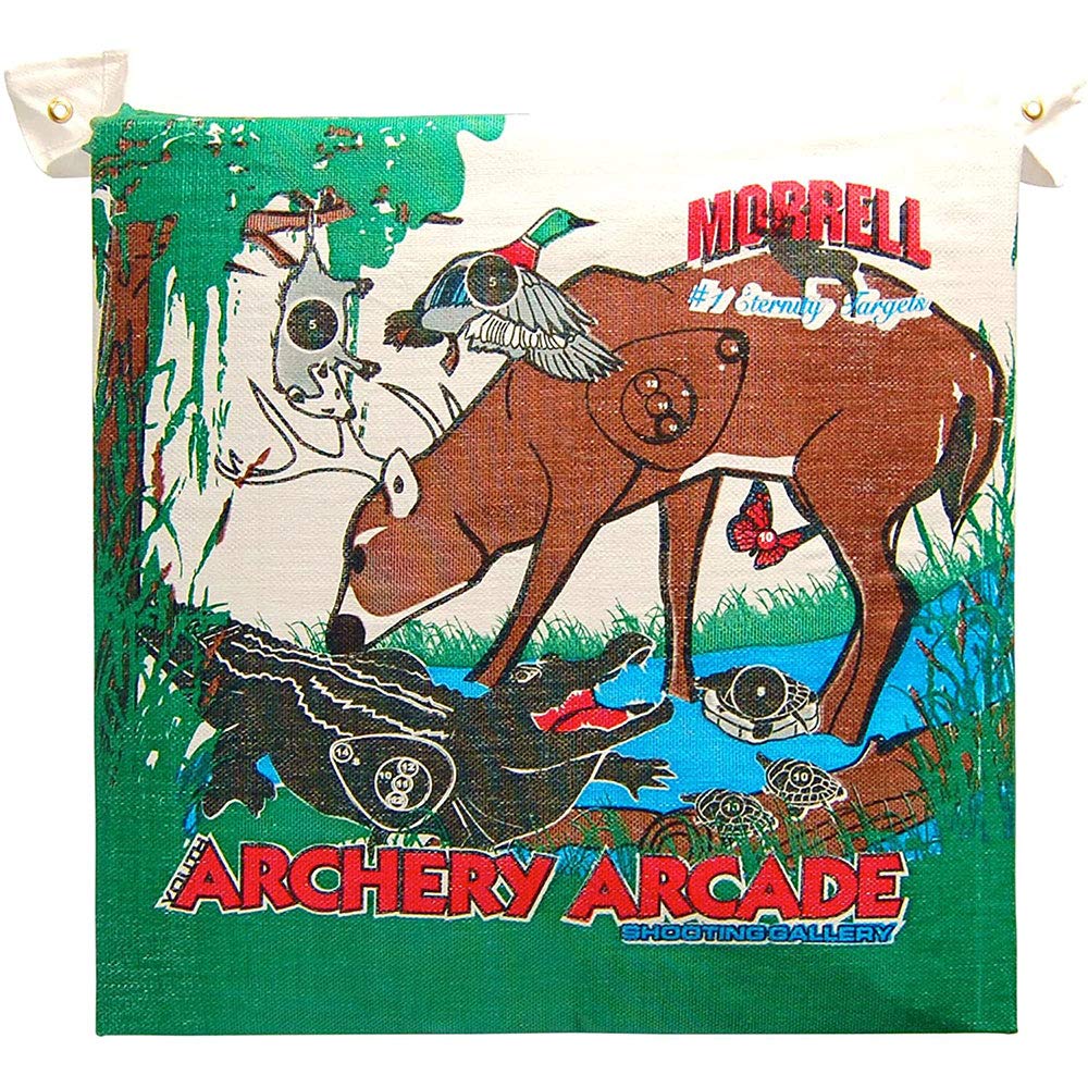 Morrell Youth 18 Pound Children's Arcade Field Point Archery Bag Target for 30 Pound Bows with 2 Shooting Sides and Over 20 Animals