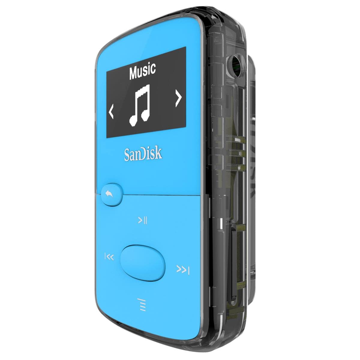 SanDisk 8GB Clip Jam MP3 Player, Blue - microSD Card Slot and FM Radio - SDMX26-008G-G46B