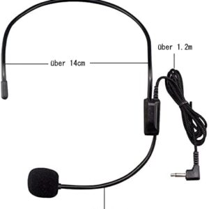 HUACAM Set of 2 Headset Microphone, Flexible Wired Boom for Voice Amplifier,Teachers, Speakers, Coaches, Presentations, Seniors and More