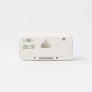 MUJI Digital Clock with Alarm, Small, White