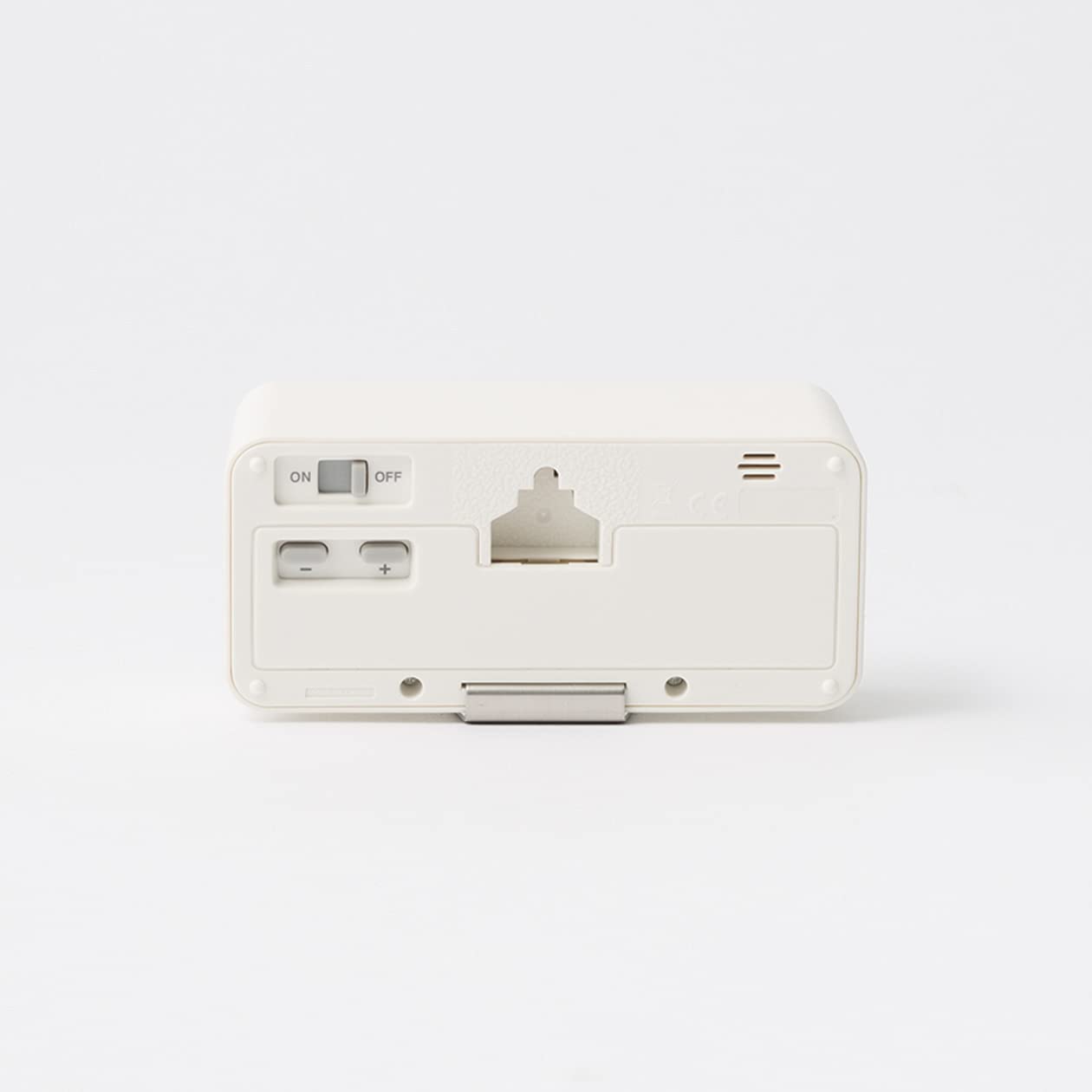 MUJI Digital Clock with Alarm, Small, White