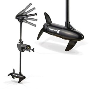 newport x-series 55lb thrust transom mounted saltwater electric trolling motor w/led battery indicator (36" shaft)