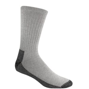 wigwam at work crew 3-pack s1221 sock, grey - md