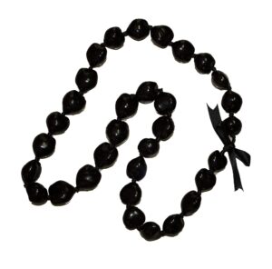 rainbow hawaiian products hawaii kukui nut lei necklace (black)