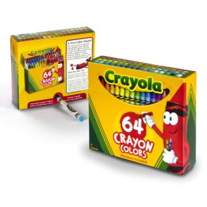 Crayola Crayons, Regular Size, 64 Count with Sharpener