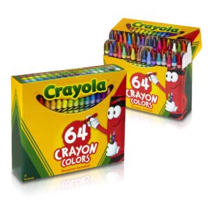 Crayola Crayons, Regular Size, 64 Count with Sharpener