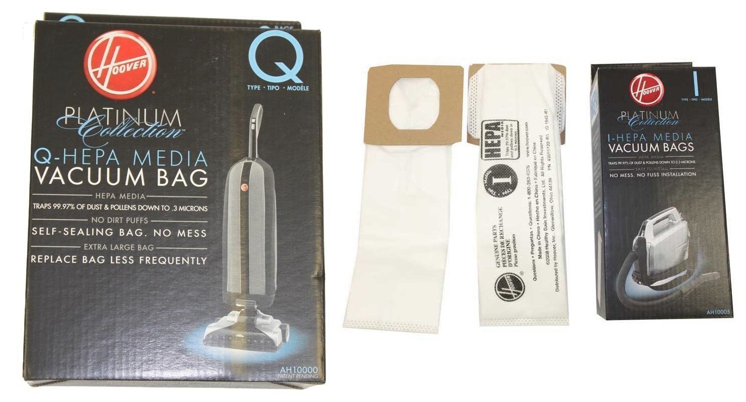 Hoover AH10000 Platinum Type-Q & I HEPA Vacuum Bags (2 Q bags & 2 I Bags)