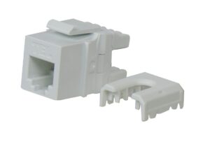 legrand - onq telephone keystone jack rj25, 6p6c insert, quickconnect universal keystone connector for phone connections, rear mount snap-in keystone design, white, wp3473wh