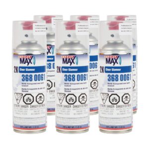 spray max usc 2k high gloss clearcoat aerosol (6 pack)