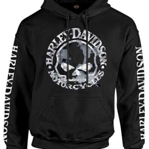 Harley-Davidson Men's Sweatshirt Willie G Skull H-D Pullover Black 30296648