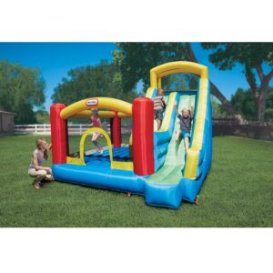 Little Tikes Giant Inflatable Slide Bouncer with Heavy Duty Bouncer, Multicolor, Model: