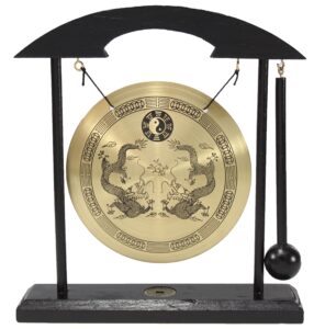 brass zen table gong feng shui for home office desktop